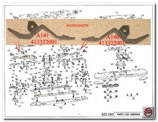 LEVA DE SEPARACIÓN para máquina de tejer Brother KH-260 413322001