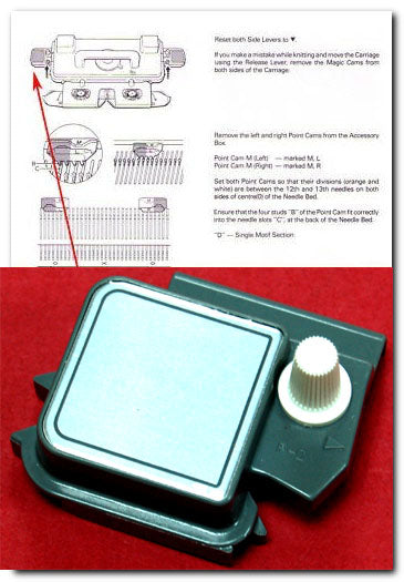 UNIDAD DE CÁMARA MÁGICA L PARA MÁQUINA DE TEJER SINGER/SILVER/STUDIO 0717