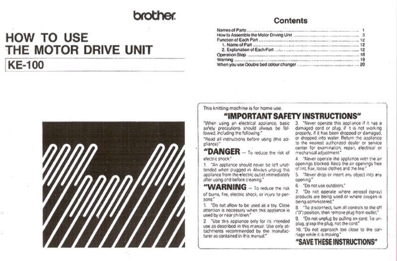 KE100 INSTRUCTION MANUAL 888106