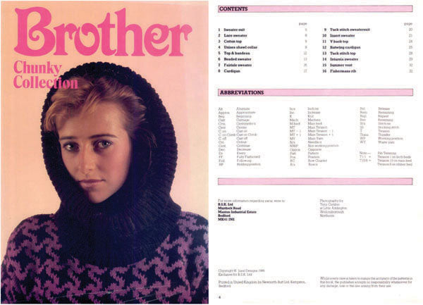 888280 COLECCIÓN CHUNKY DE MODA BROTHER PARA TEJER A MÁQUINA