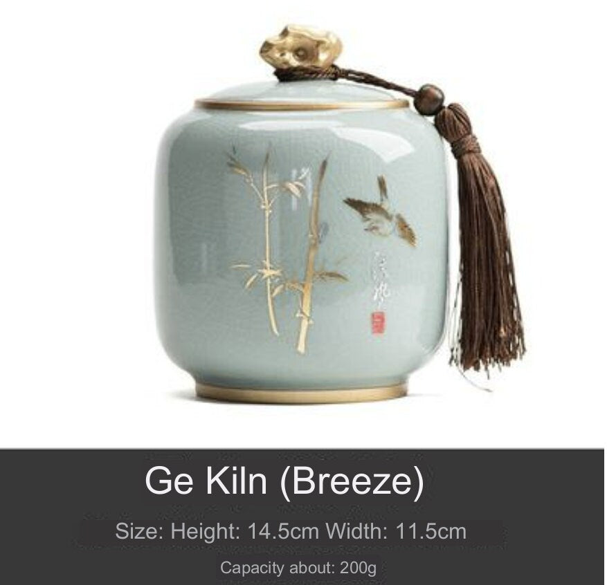 LIONRHK TEA - Ceramic Airtight Tea Jar