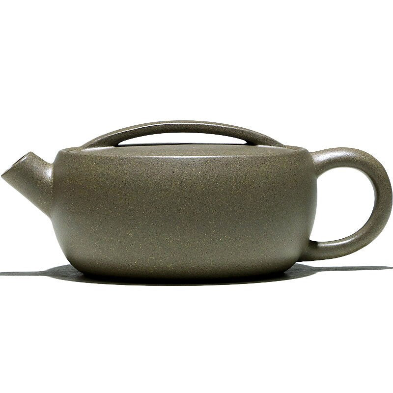 LIONRHK TEA - Yixing Zisha Clay Teapot, Ore Green Clay, Big Mouth Han Wa 140cc