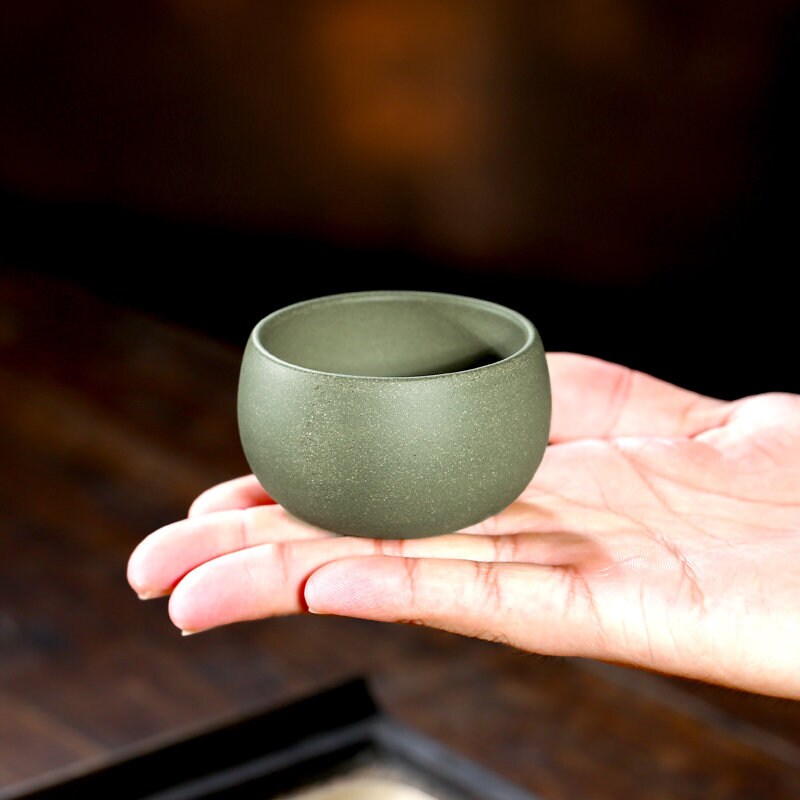 LIONRHK TEA - Yixing Zisha Clay Tea Cup, Ore Green Clay, 60ml