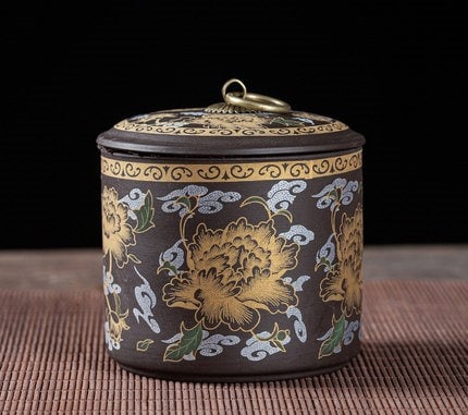 LIONRHK TEA - Yixing Zisha Portable Mini Tea Canister, 195ml