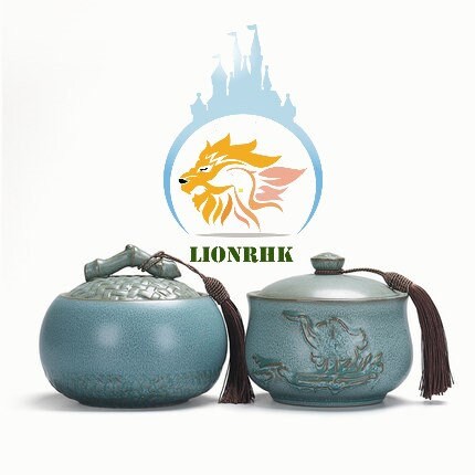 LIONRHK TEA - Ceramic Sealing Tea Canister, 600ml / 680ml