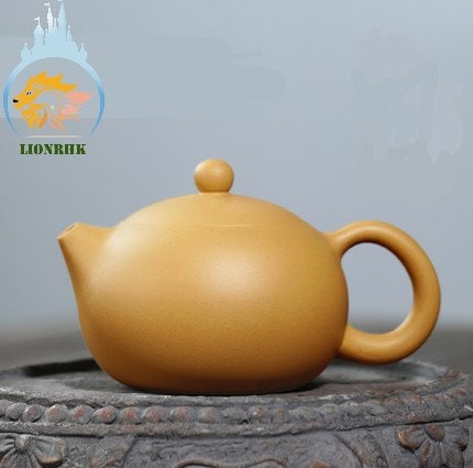 LIONRHK TEA - Yixing Zisha Clay Teapot, Ore Yellow Clay, Golden Bian Xishi 210cc