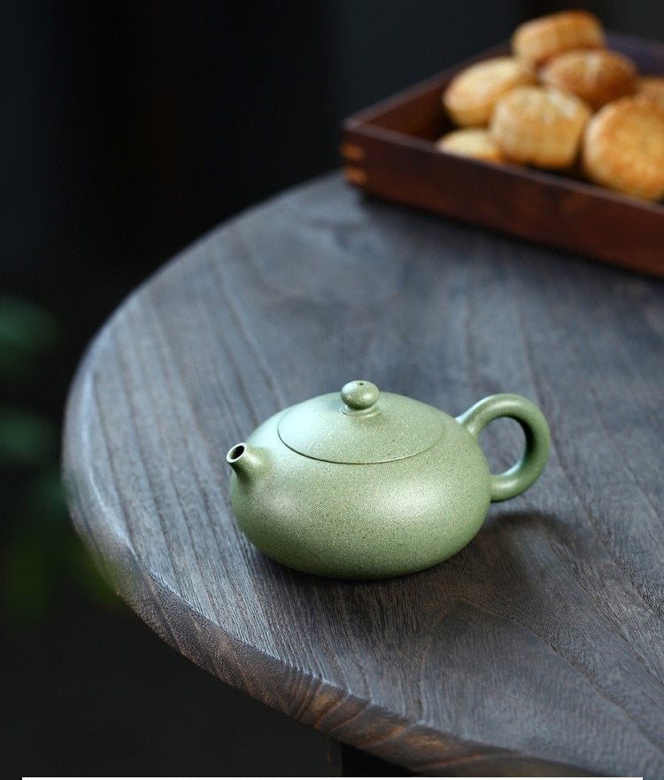 LIONRHK TEA - Yixing Zisha Clay Teapot, Ore Green Clay, Bian Xishi 210cc