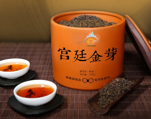 LIONRHK TEA - [Puerh] Ripe Puerh Tea Premium Palace Golden Buds Canned