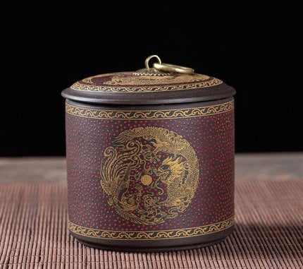 LIONRHK TEA - Yixing Zisha Portable Mini Tea Canister, 195ml