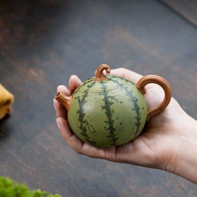 LIONRHK TEA - Yixing Zisha Clay Teapot, Watermelon Tea Pot 150cc