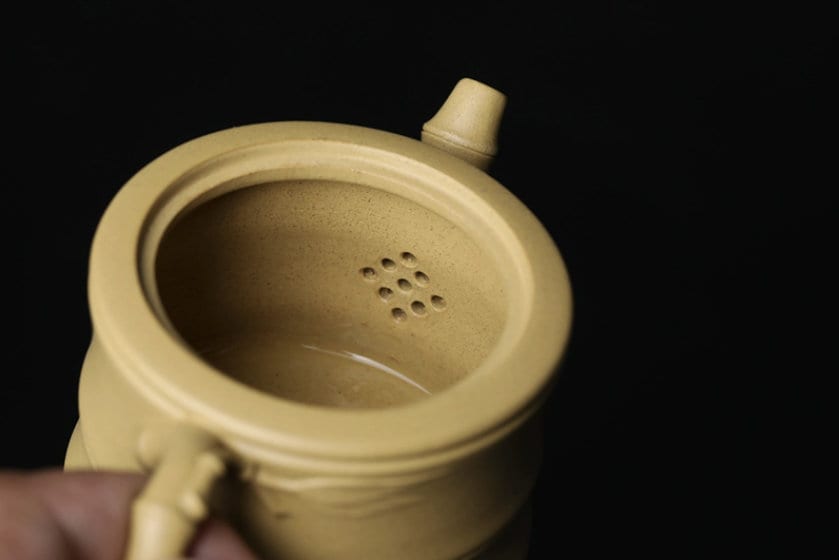 LIONRHK TEA - Yixing Zisha Clay Teapot, Bamboo Segment Tea Pot 100ml