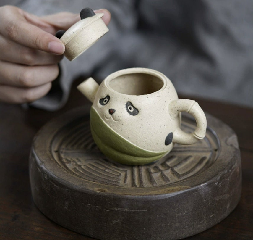 LIONRHK TEA - Yixing Zisha Clay Teapot, Panda Tea Pot 120cc