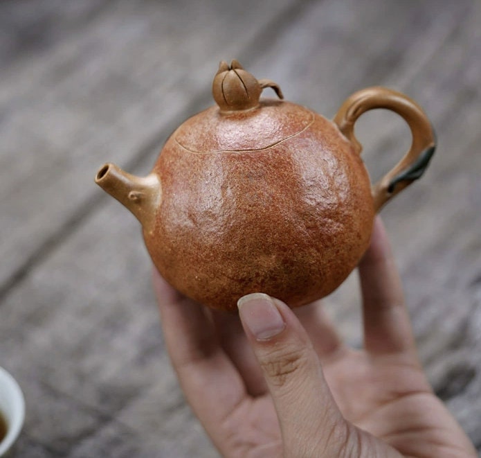 LIONRHK TEA - Yixing Zisha Clay Teapot, Pomegranate Tea Pot 170cc