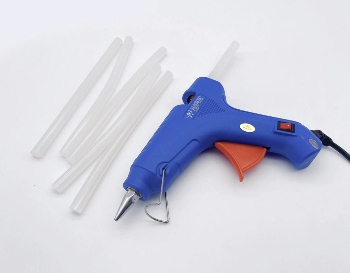 LIONRHK TUFT - Kit \ 60W Hot Melt Glue Gun + 10pcs 11X190mm Glue Sticks for Tufting Rug / Handcrafted / Ceramics / Fabrics / Paper