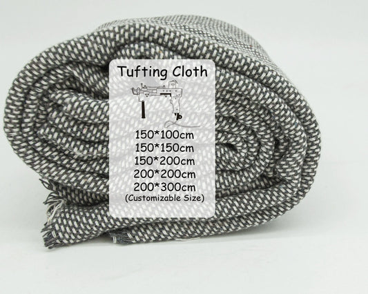 LIONRHK TUFT - 60 In\1.6 Yard\150cm Tufting Cloth, Gray Monks Cloth For Tufting Gun Tufting Fabric