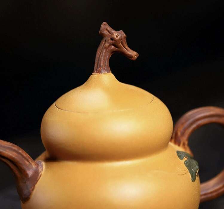 LIONRHK TEA - Yixing Zisha Clay Teapot, Gourd Tea Pot 200ml