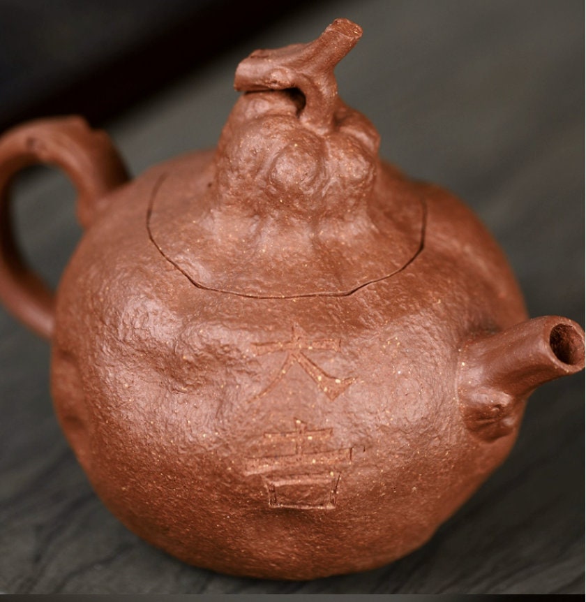 LIONRHK TEA - Yixing Zisha Clay Teapot, Tangerine Tea Pot 140ml