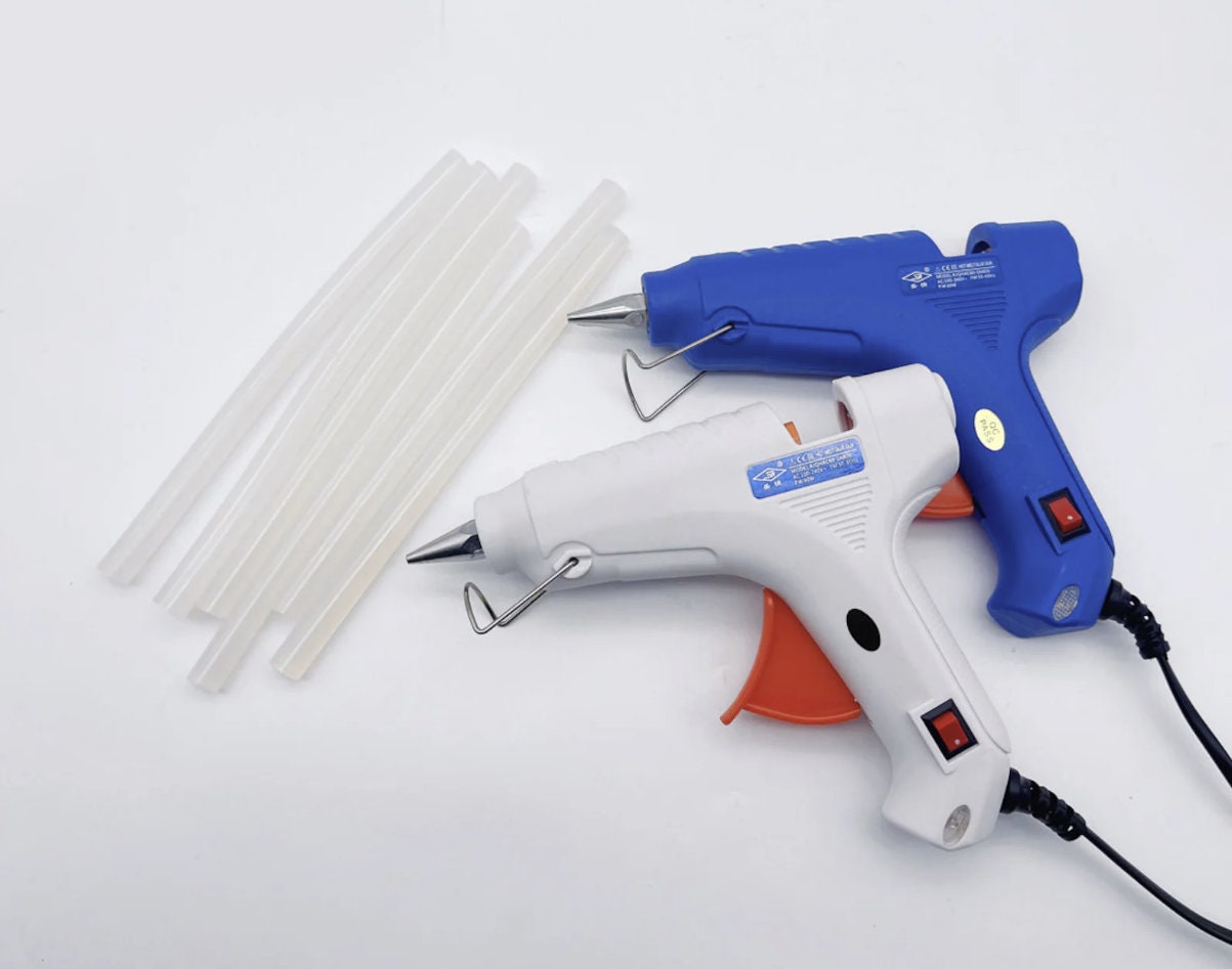 LIONRHK TUFT - Kit \ 60W Hot Melt Glue Gun + 10pcs 11X190mm Glue Sticks for Tufting Rug / Handcrafted / Ceramics / Fabrics / Paper