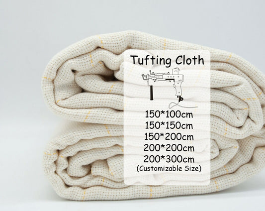 LIONRHK TUFT - 60 In\1.6 Yard\150cm Tufting Cloth, Monks Cloth With Yellow Guidelines For Tufting Gun Tufting Fabric