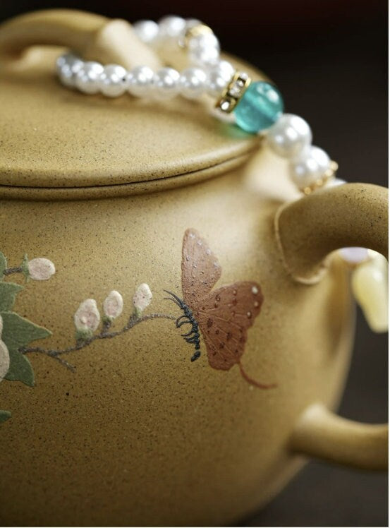 LIONRHK TEA - Yixing Zisha Clay Teapot, Peony Tea Pot 150cc