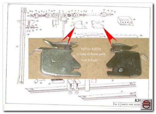 Guía de hilo para máquina de tejer Brother KH710 406628001 