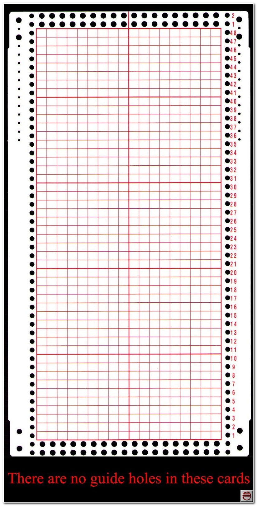 18 stitch pattern x 48rows BLANK PUNCHCARD Knitting Machine MK70