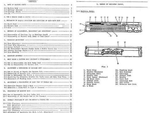 888552 SERVICE MANUAL for SINGER KNITTING MACHINE 328