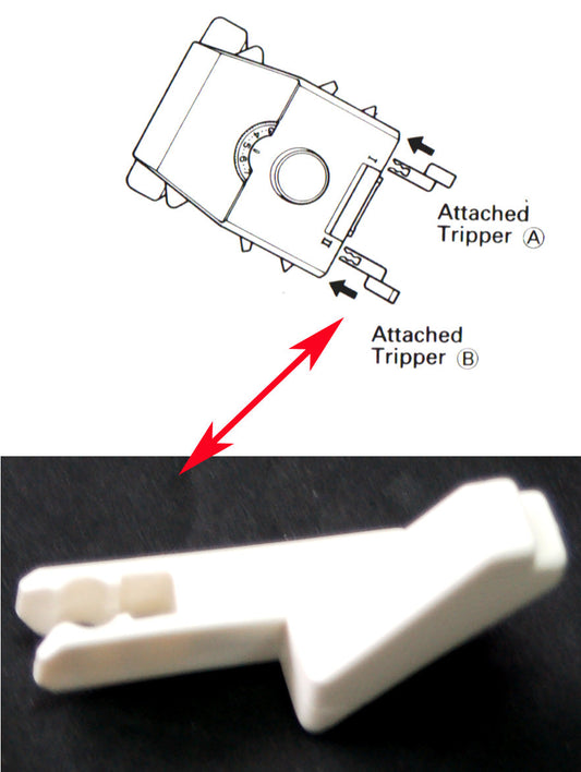 Tripper (B) Se adapta al carro de intarsia Brother KA2600 413710001 