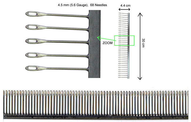 Garter Bar For 4.5mm Knitting Machine-Brother, Singer