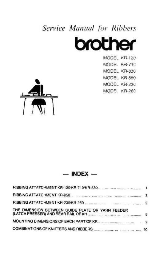 KR120 KR710 KR830 KR850 KR230 KR260 Service Manual888356