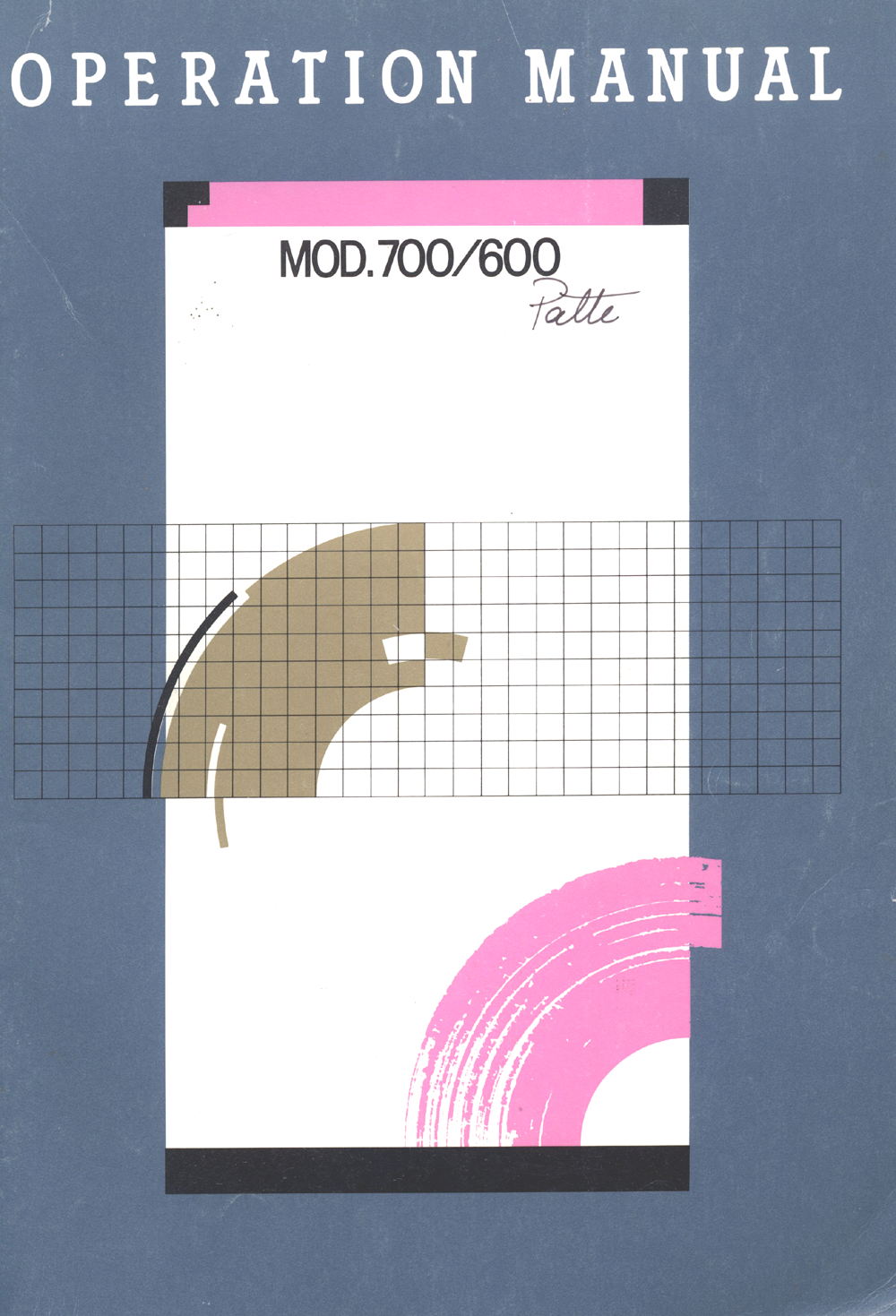 OPERATION MANUAL for SINGER SK600 / SK700 KNITTING MACHINE