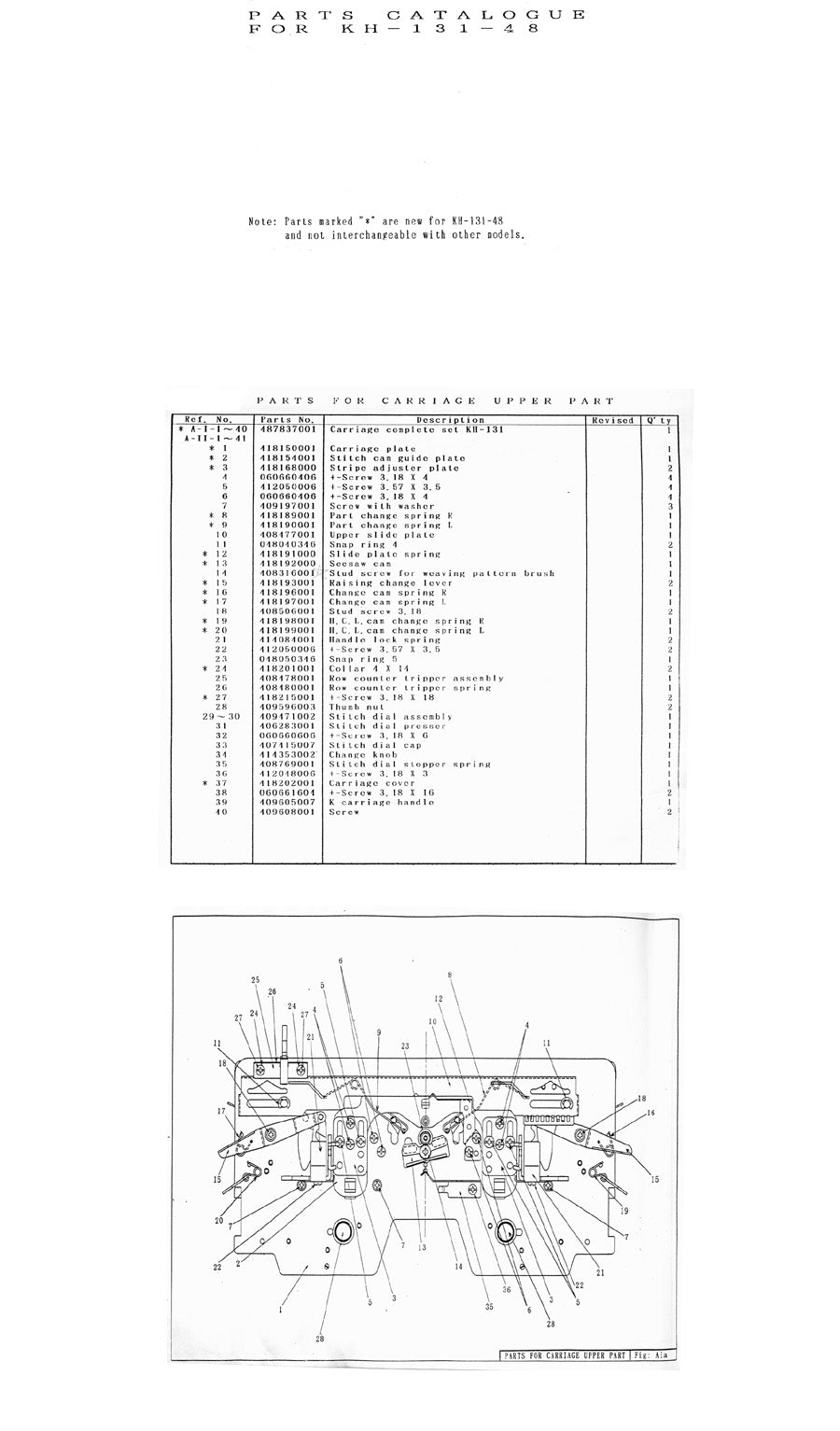 KH131-48 PARTS CATALOGU 888377