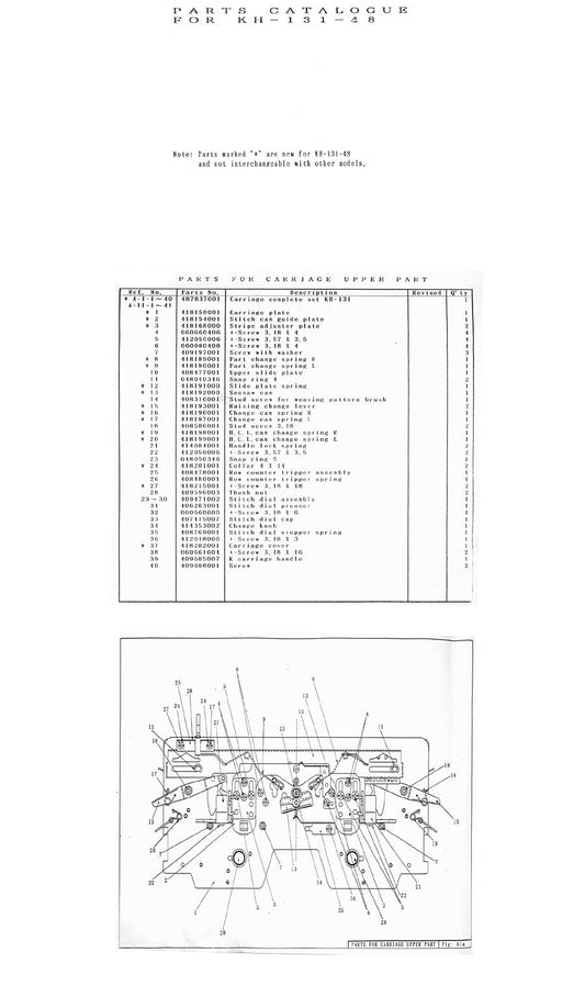 KH131-48 PARTS CATALOGU 888377