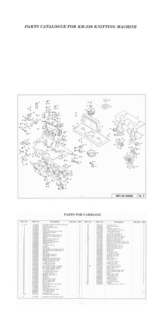 KH230 PARTS CATALOGUE 888378