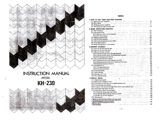 KH230 KH160 INSTRUCTION MANUAL  888107