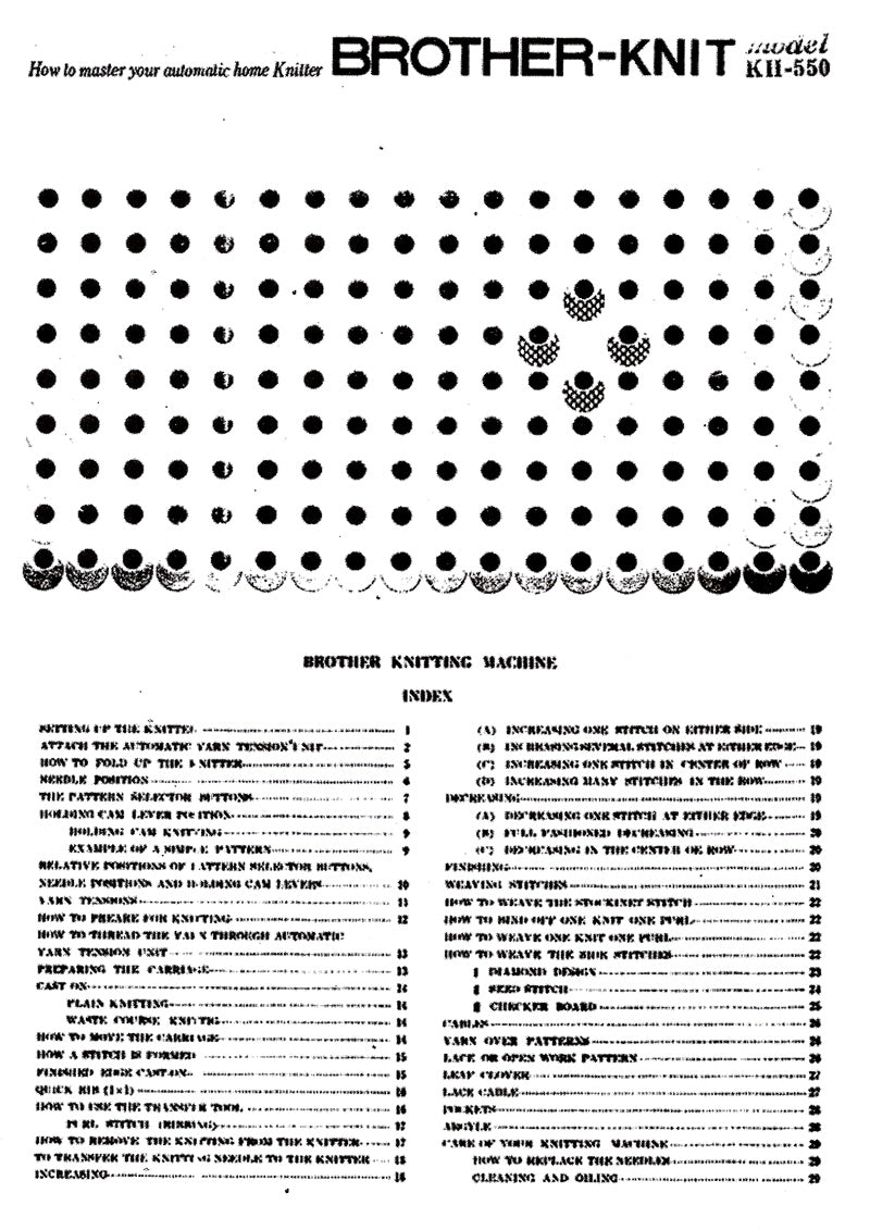 KH550 INSTRUCTION MANUAL 888110