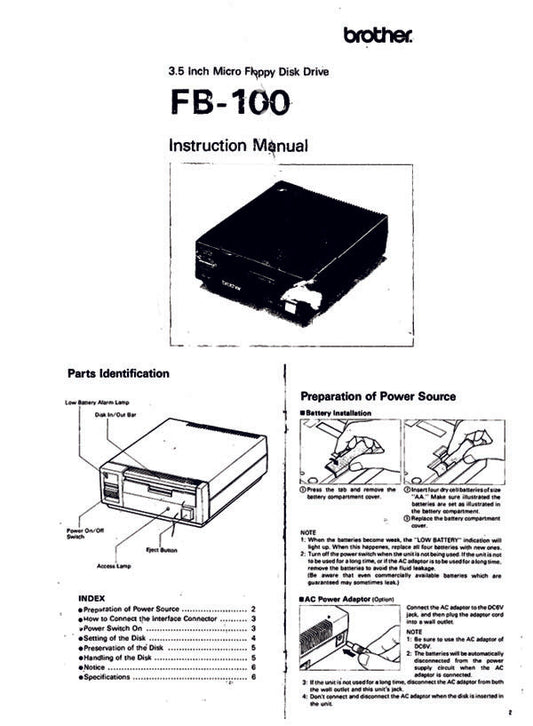 FB100 INSTRUCTION MANUAL KNITTING MACHINE 888100