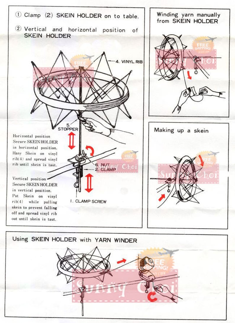 Skein Holder for Knitting Yarn KA053