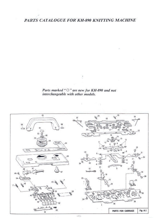 KH890 PARTS CATALOGUE 888389