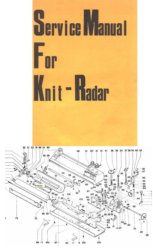 888554 SERVICE MANUAL for SINGER KNITTING MACHINE KNIT-RADAR