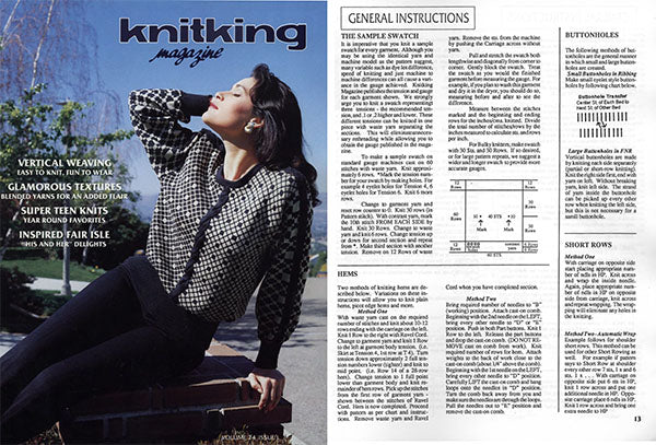 888264 MACHINE KNITTING BROTHER FASHION Vol 24